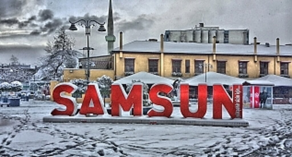 Samsun'dan kar manzaraları