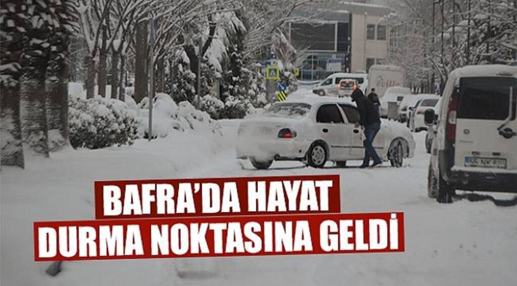 Bafra’da kar ve buzlanma hayatı olumsuz etkiledi