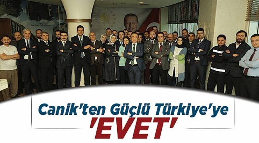 Canik'ten güçlü Türkiye'ye 'evet'