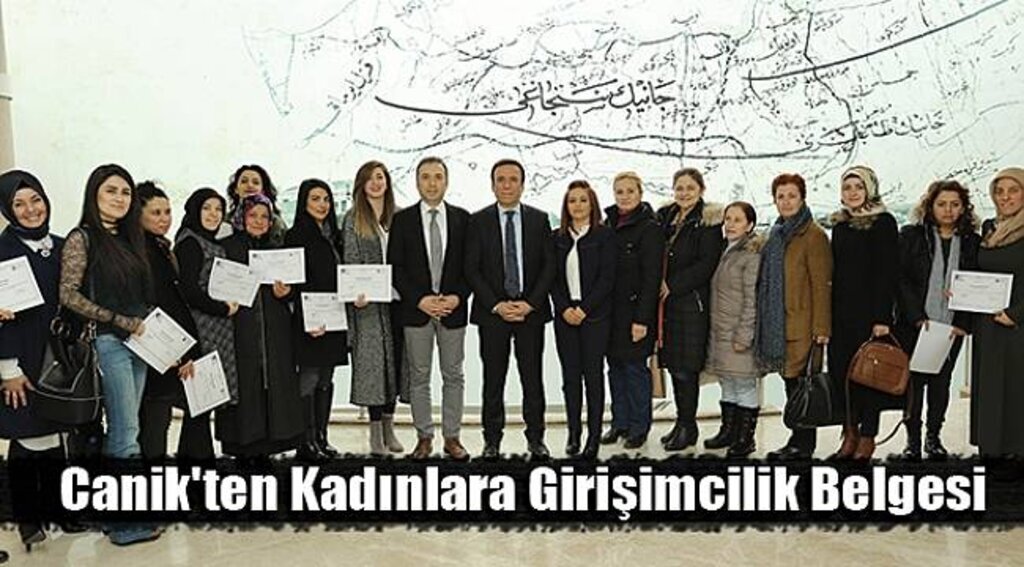 Canik'ten kadınlara girişimcilik belgesi
