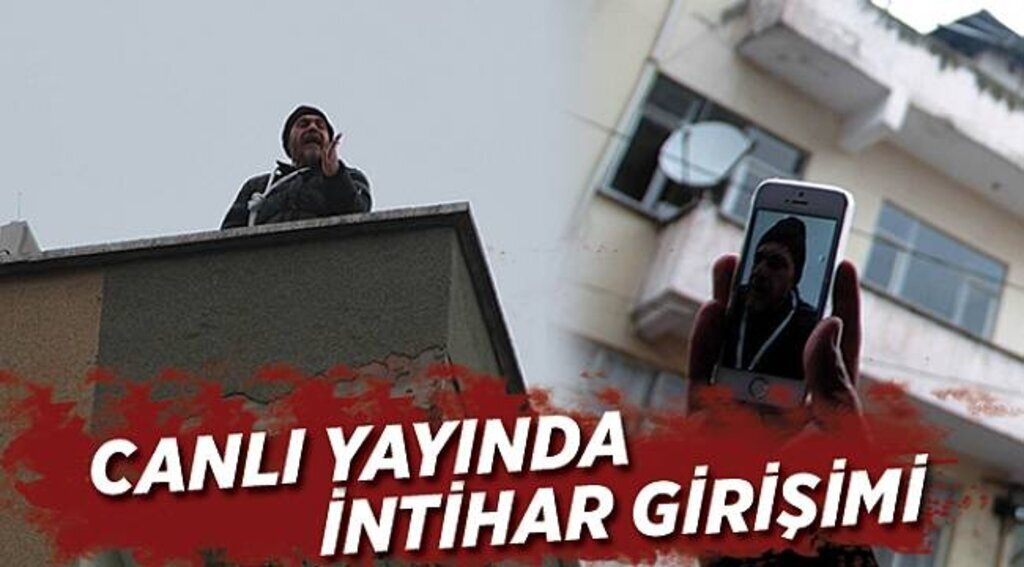 Canlı yayında intihar girişimi
