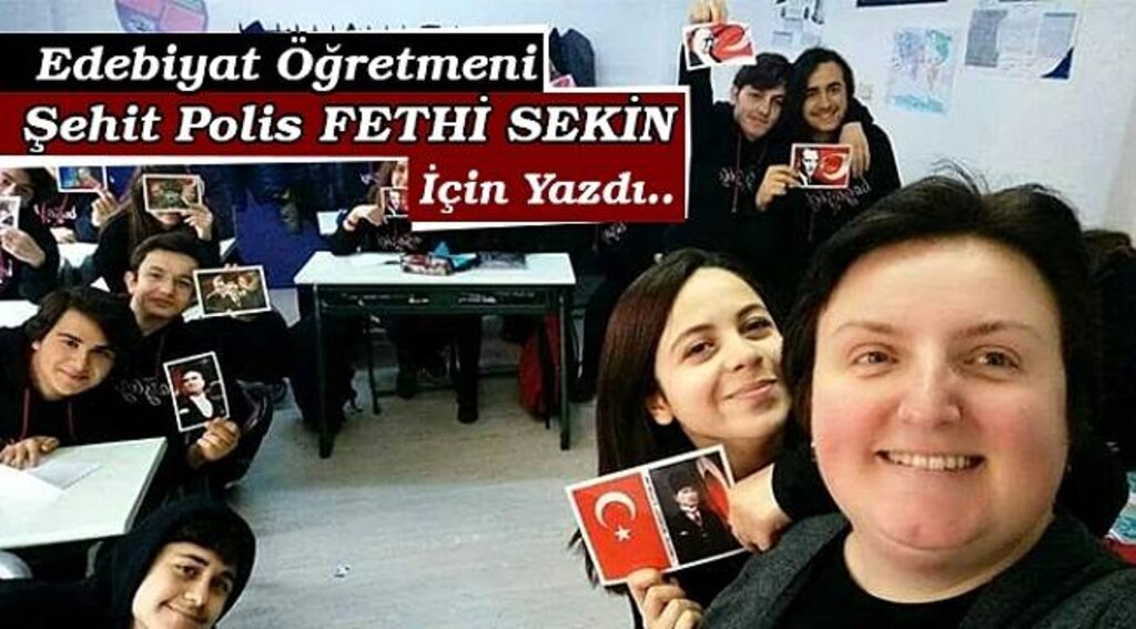 Edebiyat öğretmeni şehit polis Fethi Sekin için yazdı