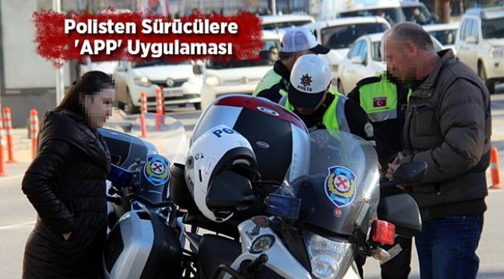 Polisten Sürücülere 'APP' Uygulaması - Samsun Haber