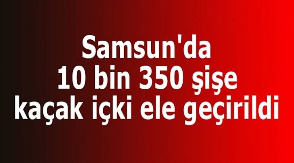 Samsun'da 10 bin 350 şişe kaçak içki ele geçirildi