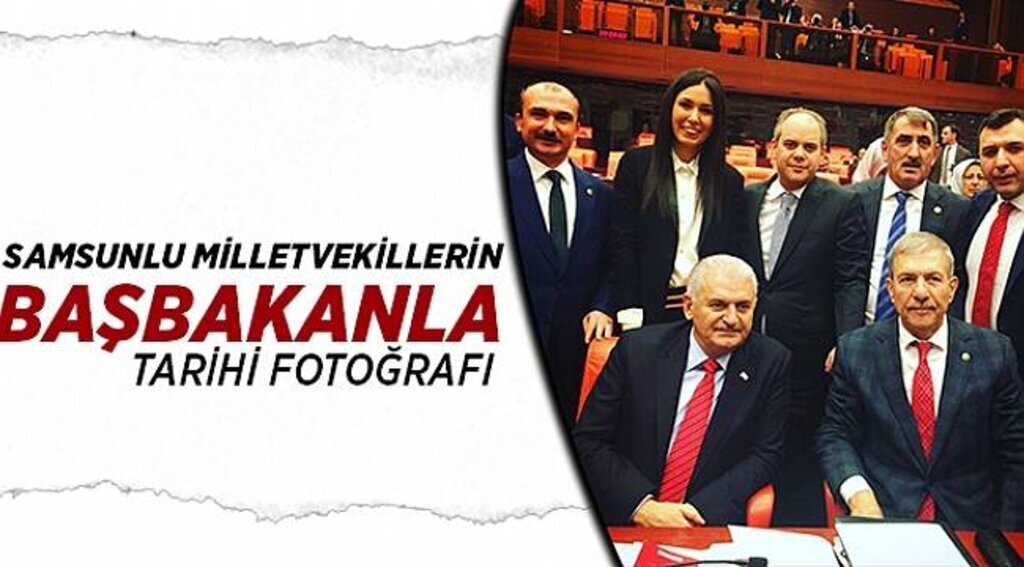 Samsunlu Milletvekillerin Başbakanla tarihi fotoğrafı