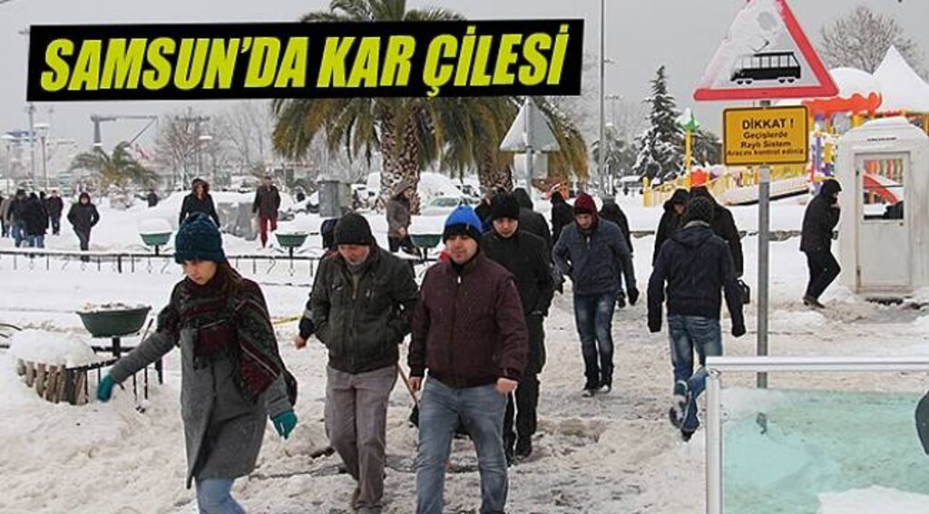 Samsun'da Kar Hayatı Çileye Çevirdi!