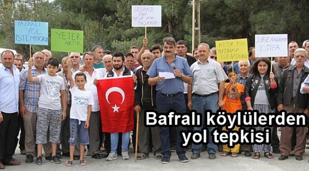 Bafra'da köylülerden yol tepkisi