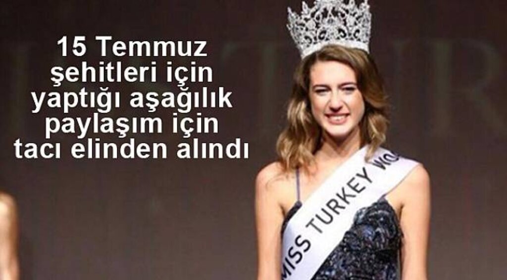 Miss Turkey 2017 kraliçesi Itır Esen’in tacı geri alındı