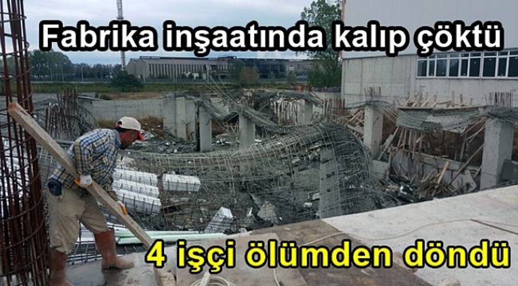Samsun'da fabrika inşaatında kalıp çöktü: 4 yaralı