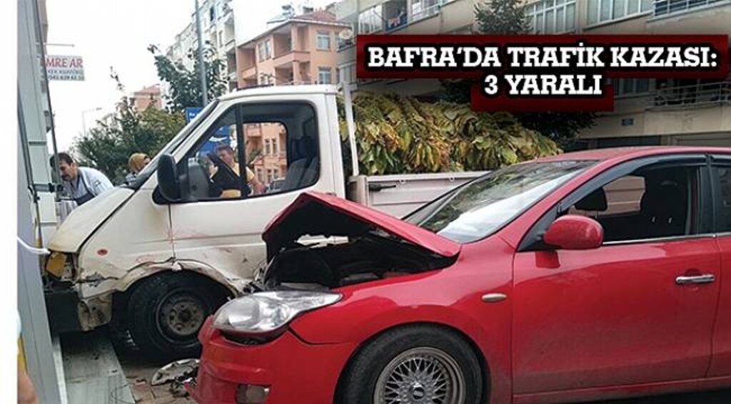 SAMSUN HABER - Bafra'da trafik kazası: 3 yaralı