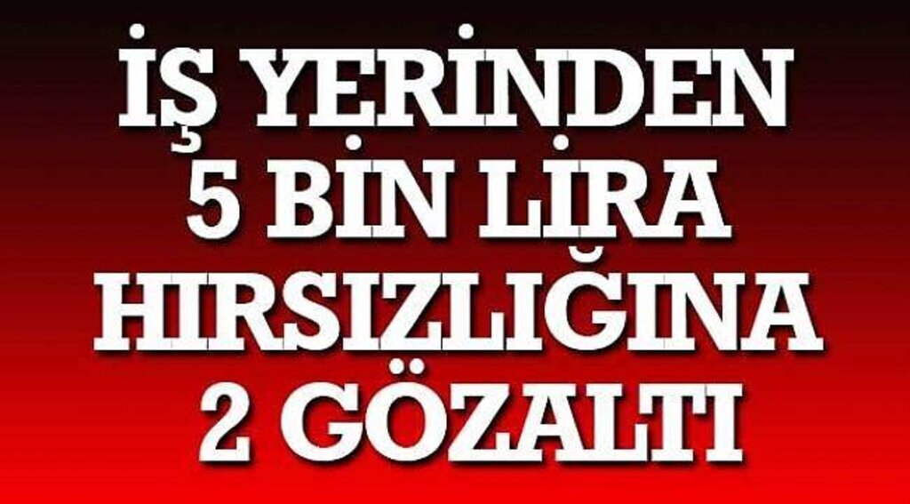 SAMSUN HABER - İş yerinden 5 bin lira hırsızlığına 2 gözaltı