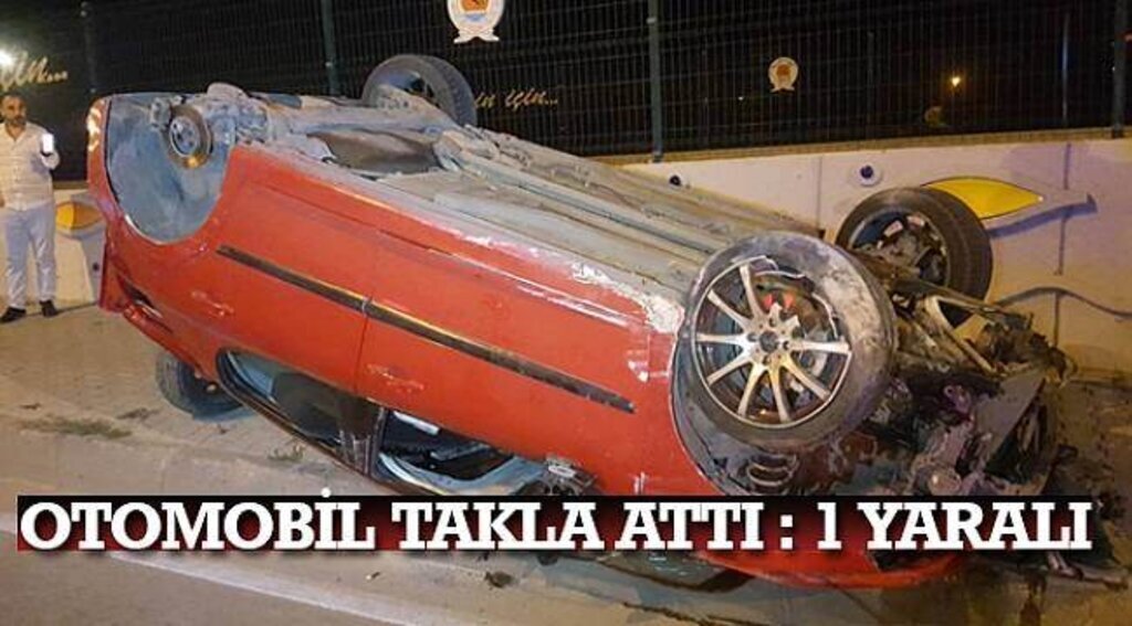 SAMSUN HABER - Samsun'da otomobil takla attı: 1 yaralı
