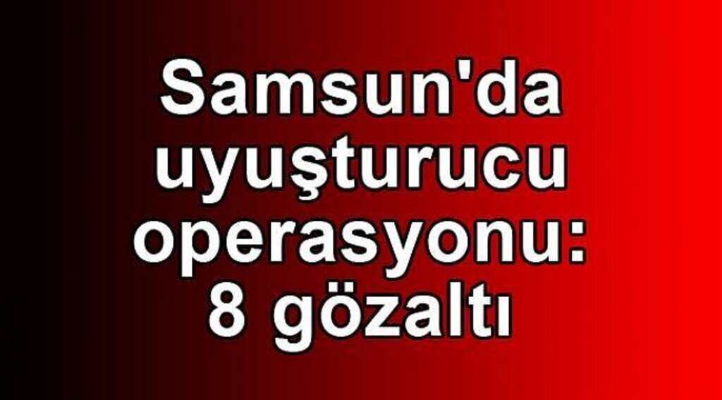 Samsun Haber - Samsun'da torbacılara operasyon: 8 gözaltı