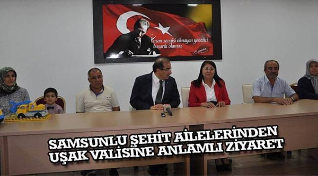 SAMSUN HABER - Samsunlu şehit ailelerinden Uşak Valisi Salim Demir'e anlamlı ziyaret