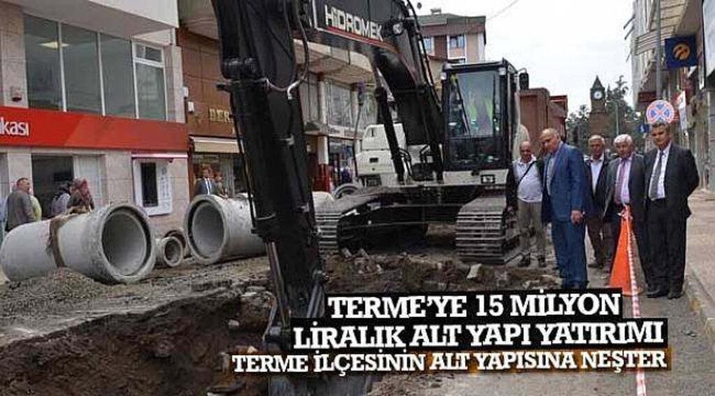 SAMSUN HABER - Terme'ye 15 milyon liralık alt yapı yatırımı