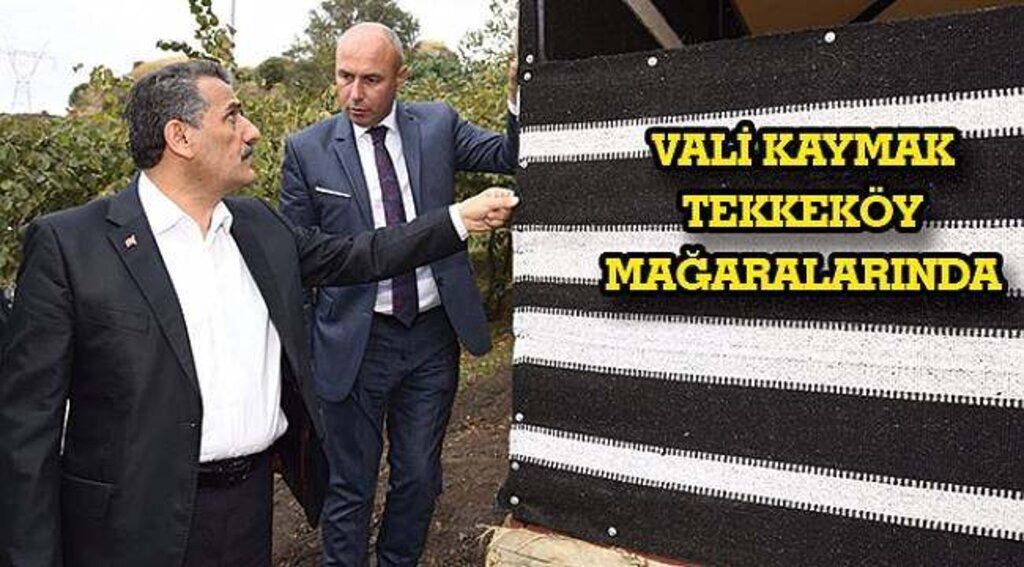 SAMSUN HABER- Vali Kaymak Tekkeköy Mağaraları'nda