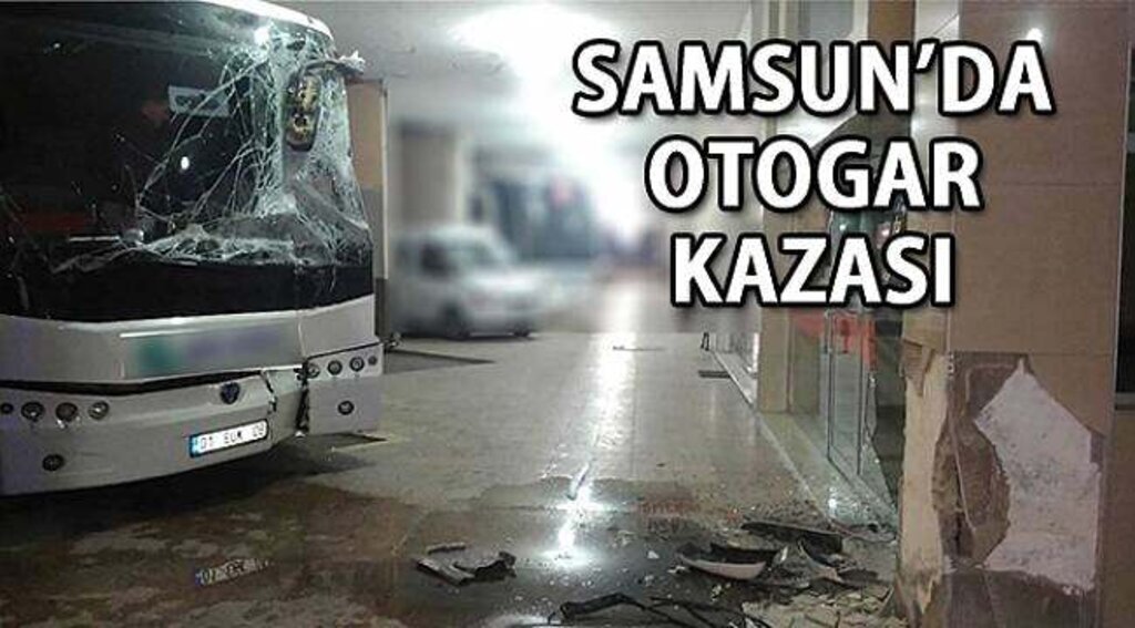 SAMSUN HABER - Otobüsle yazıhaneye girdi