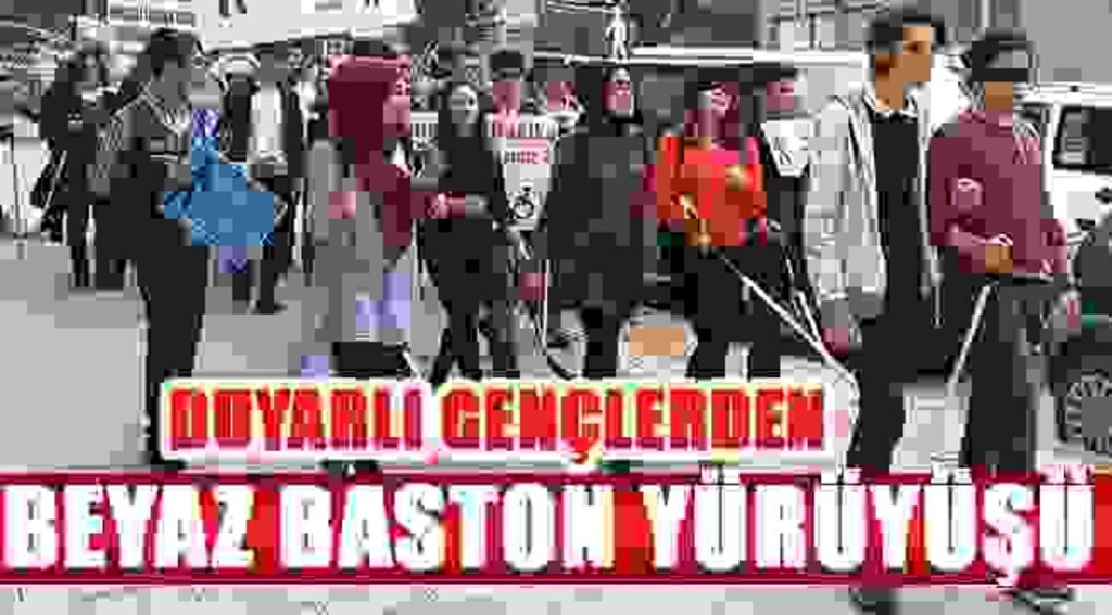 SAMSUN HABER - Samsun'da liseli öğrenciler görme engelliler için yürüdü