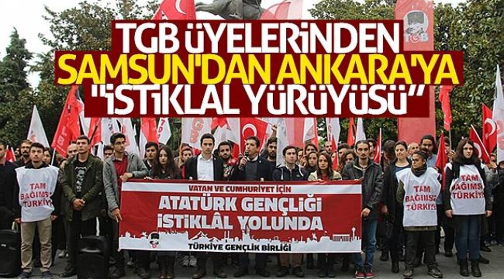 SAMSUN HABER - TGB üyelerinden Samsun'dan Ankara'ya "İstiklal Yürüyüşü”