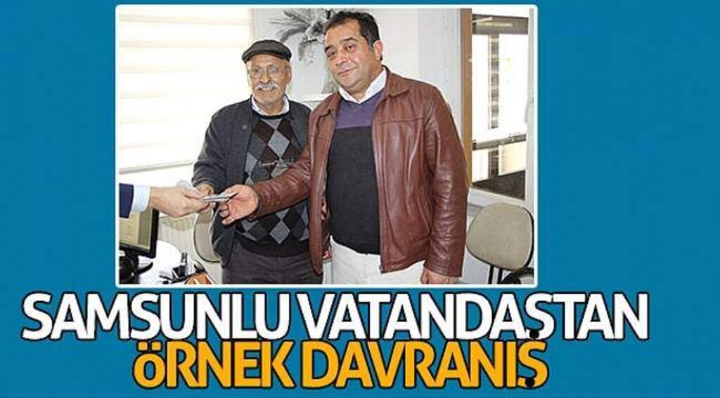 Samsunlu vatandaştan örnek davranış
