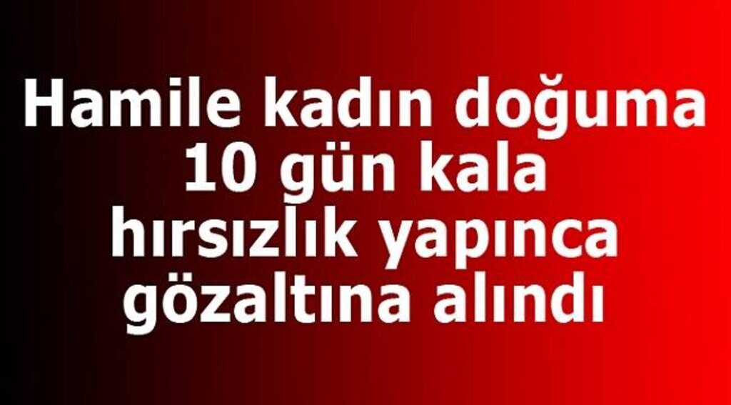 Doğumuna 10 gün kala hırsızlık yaptı