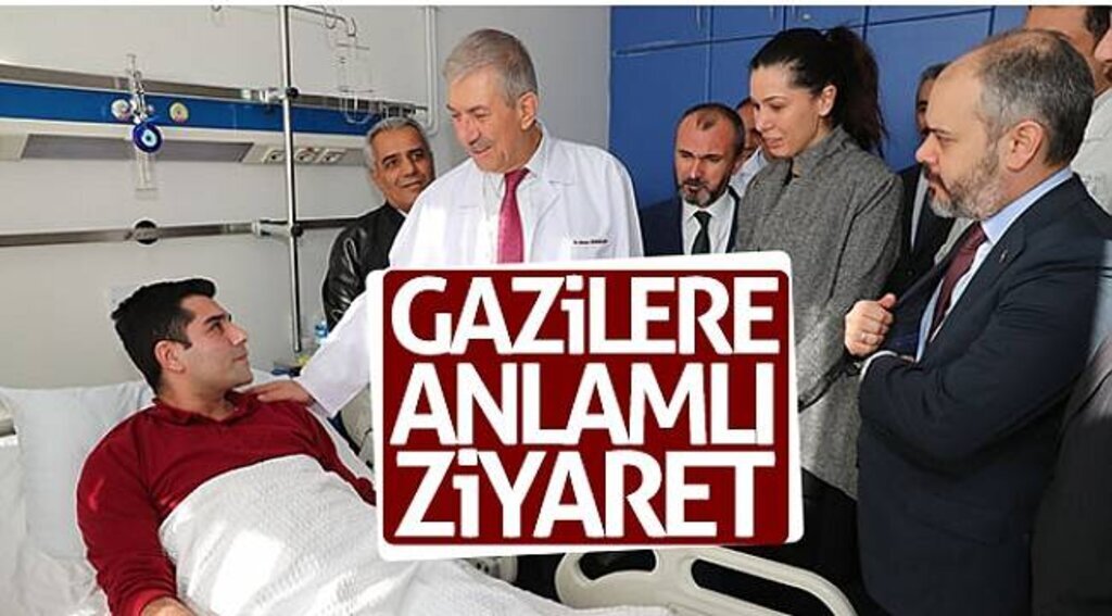 Gazilere anlamlı ziyaret