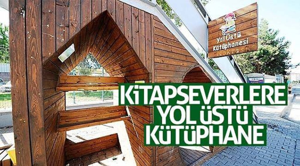 Kitapseverlere yol üstü kütüphane