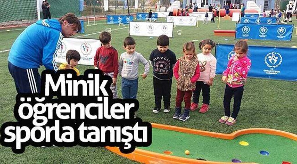 Minik öğrenciler sporla tanıştı