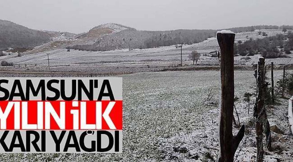 Samsun'a yılın ilk karı yağdı