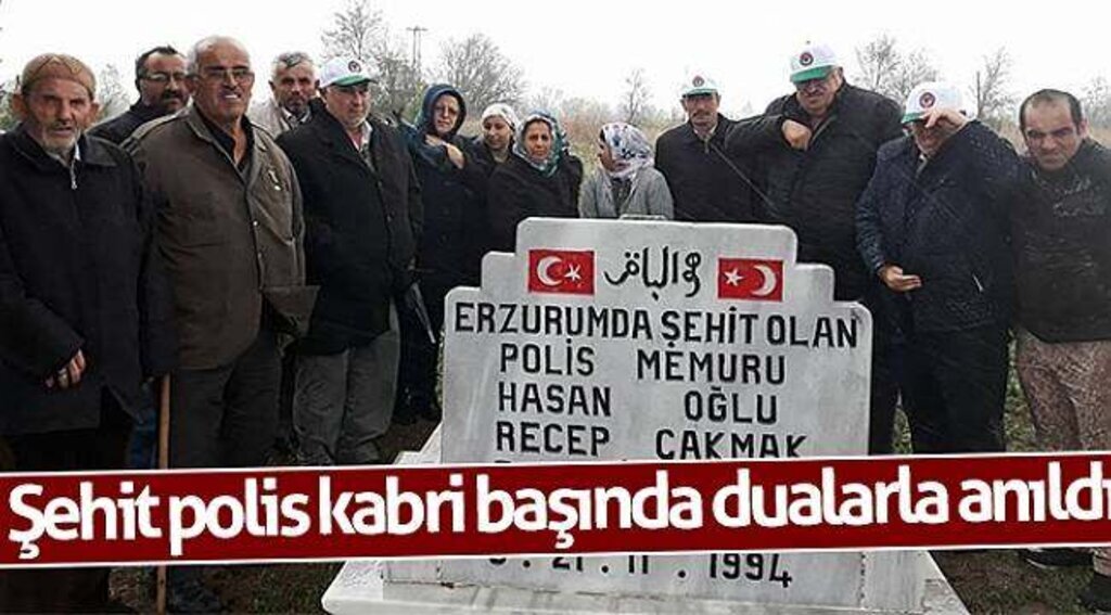 Şehit polis memuru kabri başında dualarla anıldı