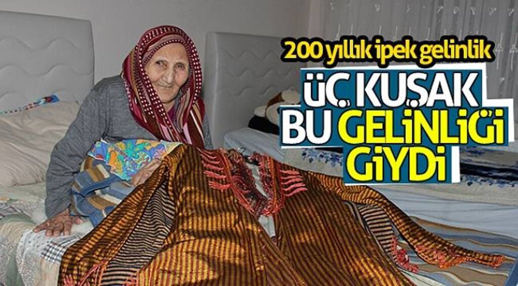 200 yıllık ipek gelinlik