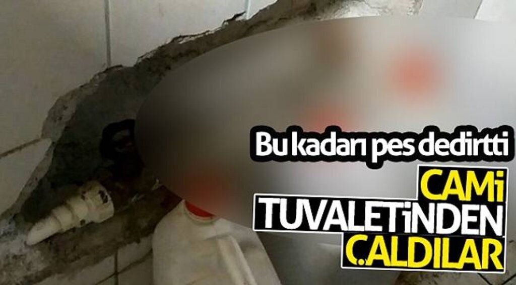 Cami tuvaletinin su saatini çaldılar