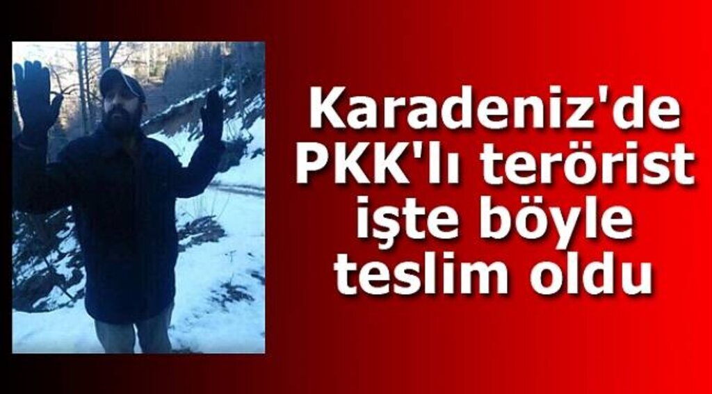 Karadeniz'de PKK'lı terörist işte böyle teslim oldu