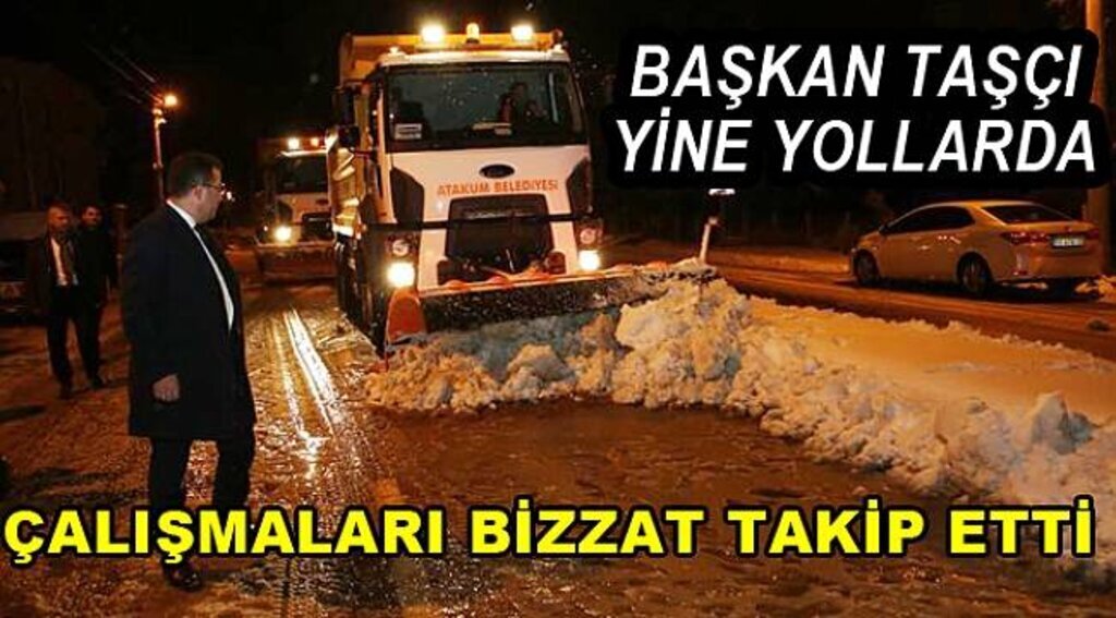 Atakum'da kar seferberliği