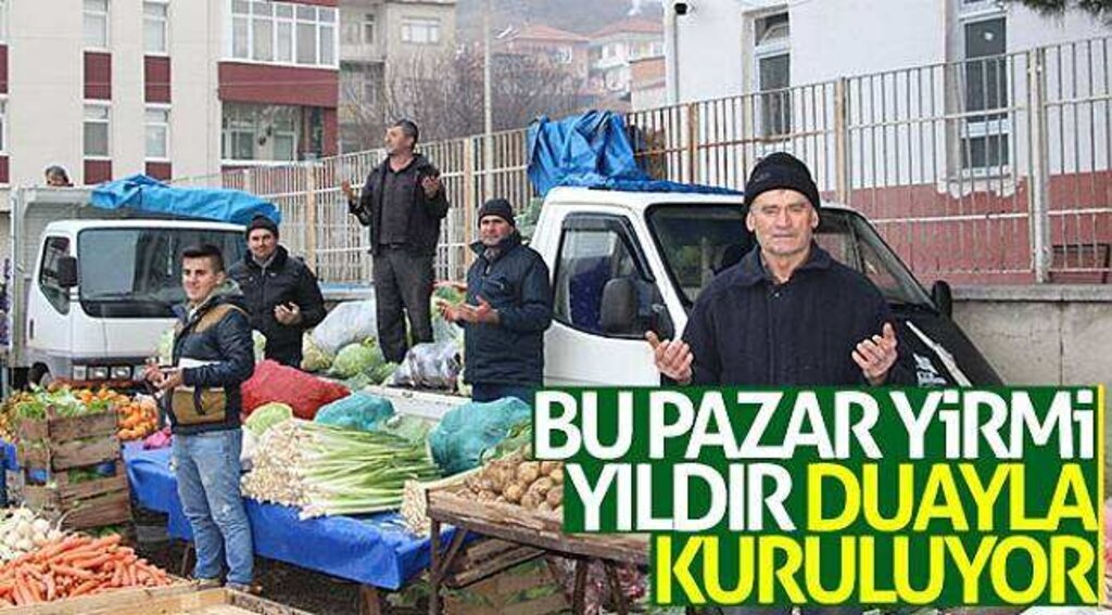 İlçe pazarı yirmi yıldır duayla kuruluyor