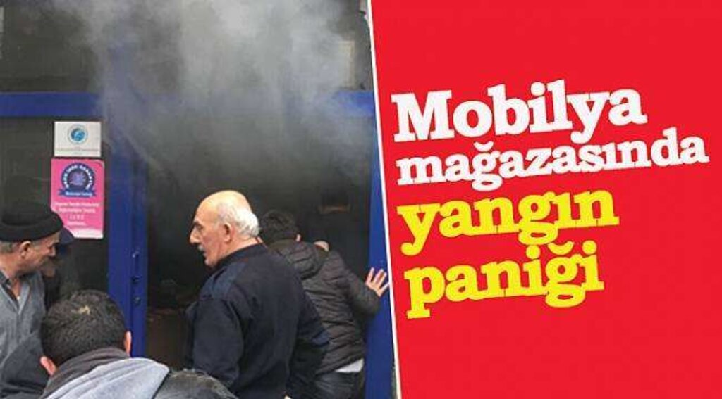 Mobilya mağazasında yangın