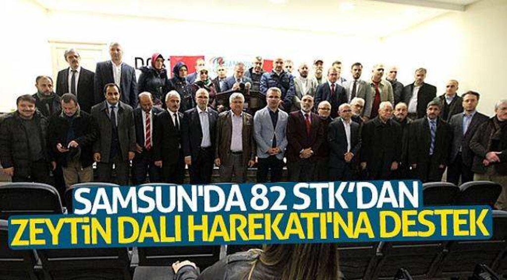 Samsun'da 82 STK’dan Zeytin Dalı Harekatı'na destek