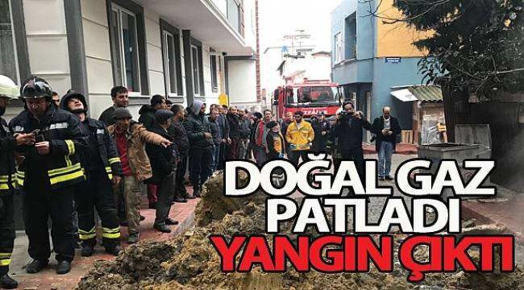 Samsun'da doğalgaz patlaması sonucu yangın