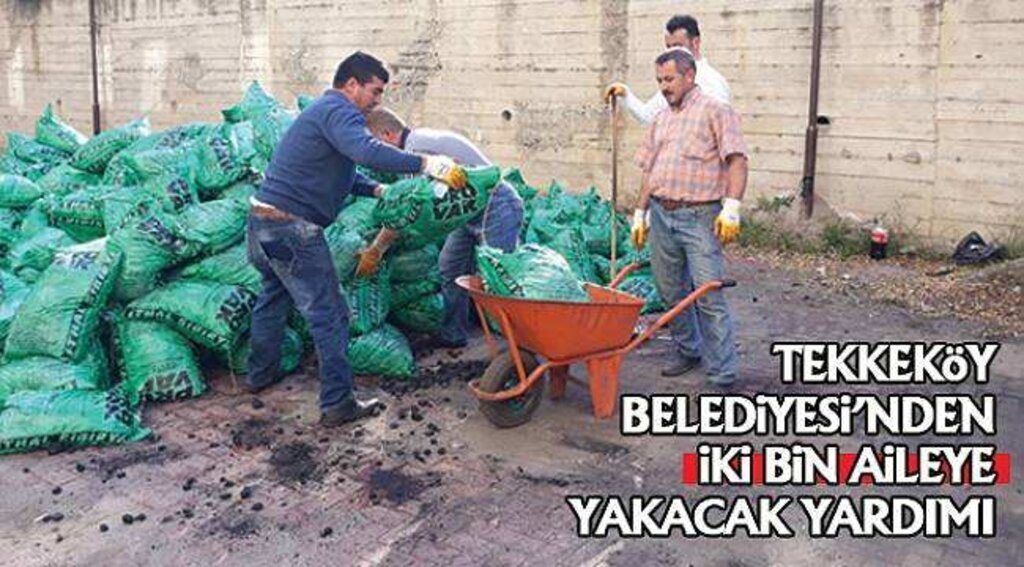 Tekkeköy Belediyesi’nden yakacak yardımı
