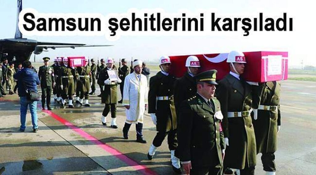 Samsun Şehitlerini Karşıladı