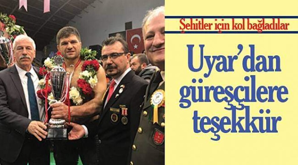 Uyar'dan güreşçilere teşekkür