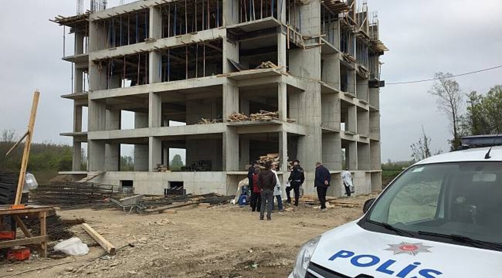 Samsun'da inşaatın 5. katından düşen işçi öldü