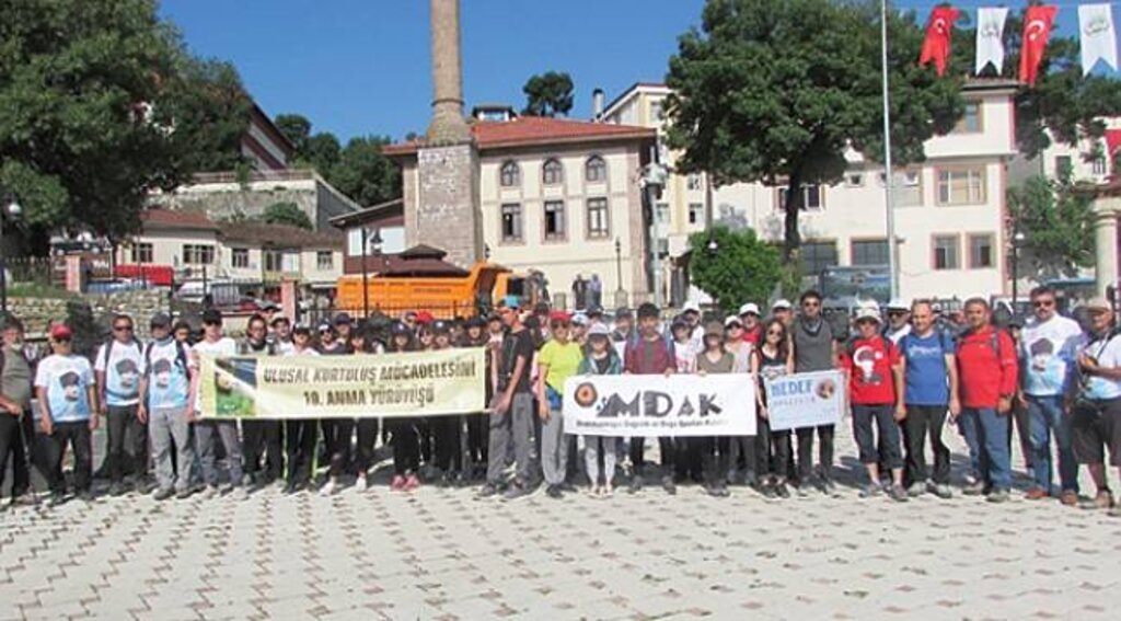 Ulusal Kurtuluş Mücadelesi Yürüyüşü'ne katılanlar Kavak'a ulaştı