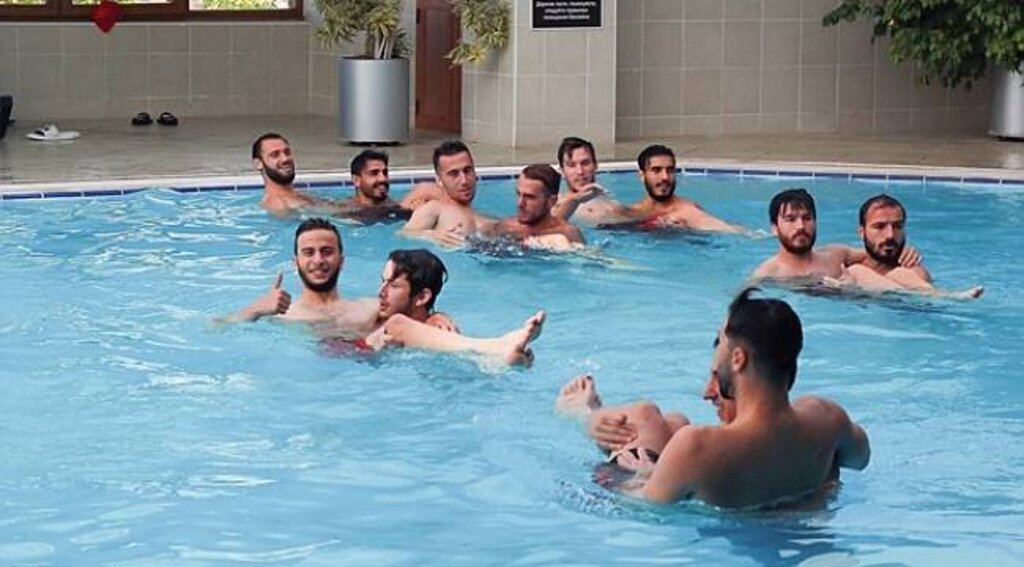 Samsunspor'da neşeli idman