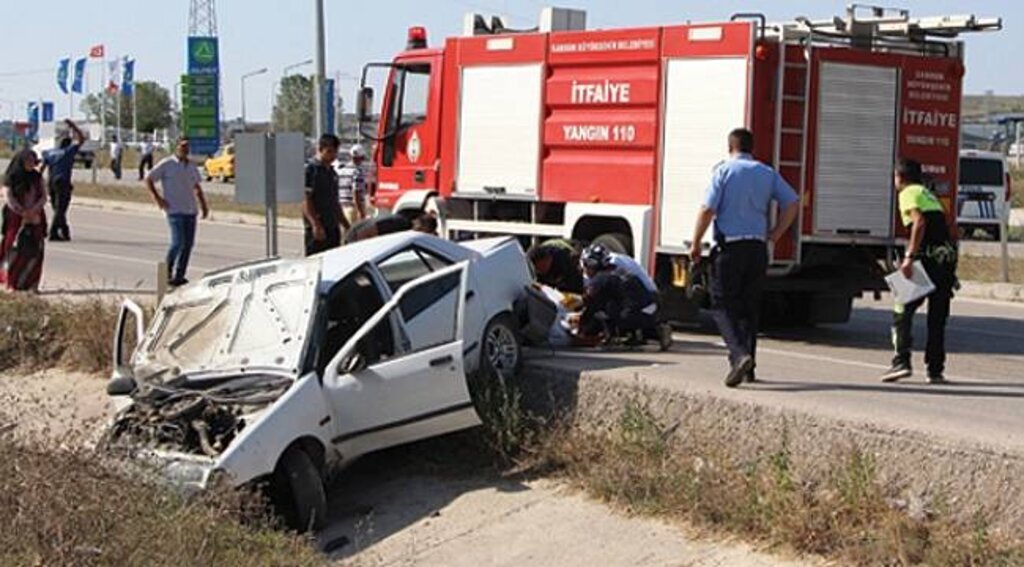 Samsun'da korkutan kaza