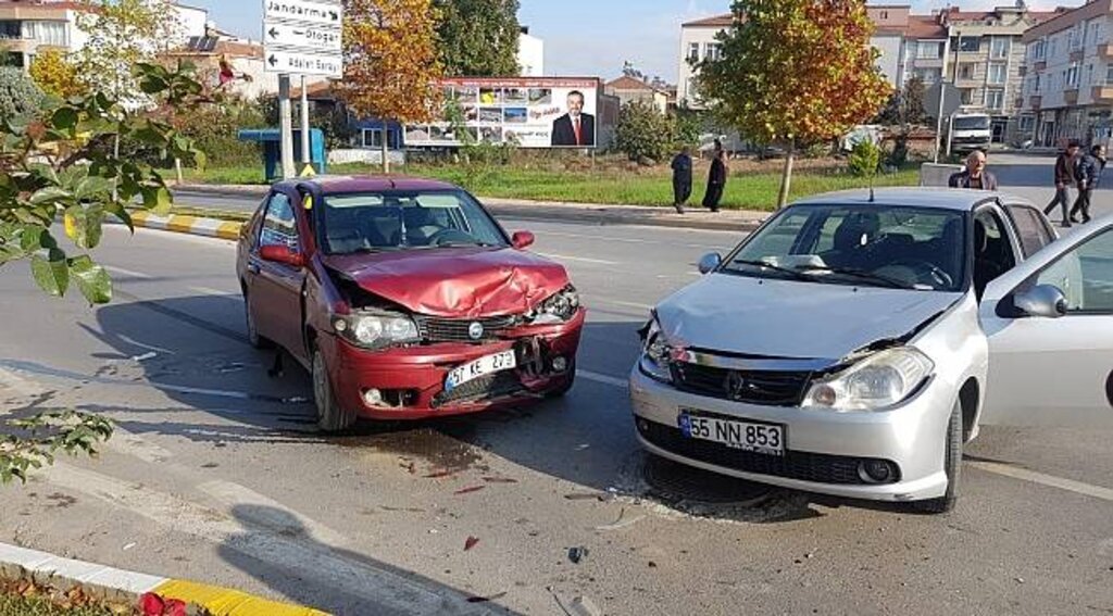 Bafra'da trafik kazası: 1 yaralı