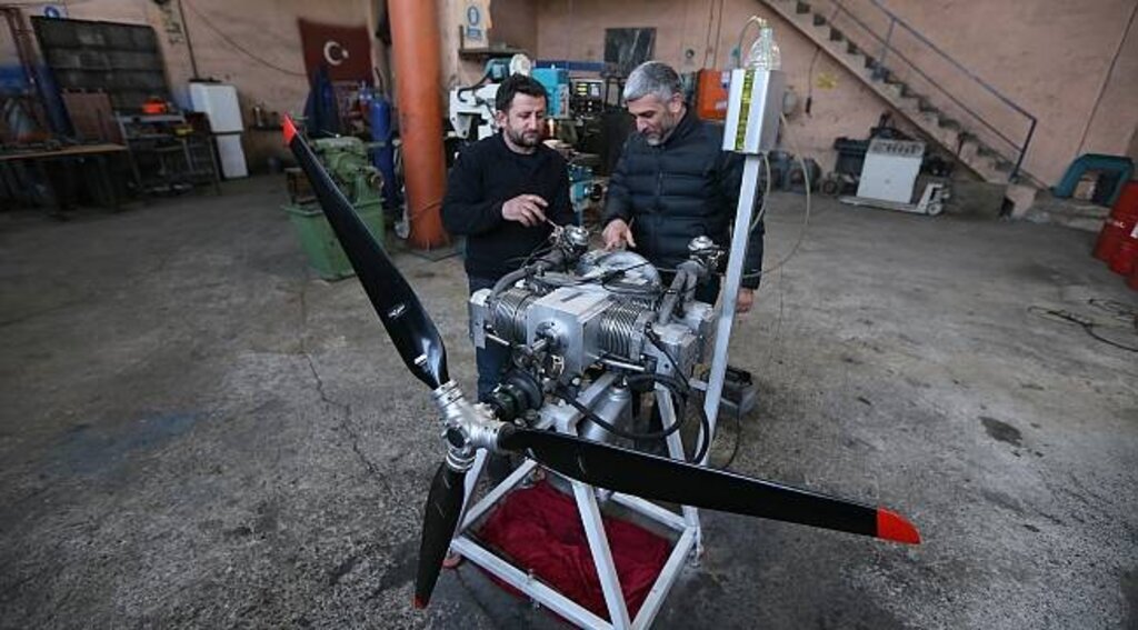 Yerli sportif uçak motoru prototipi üretildi