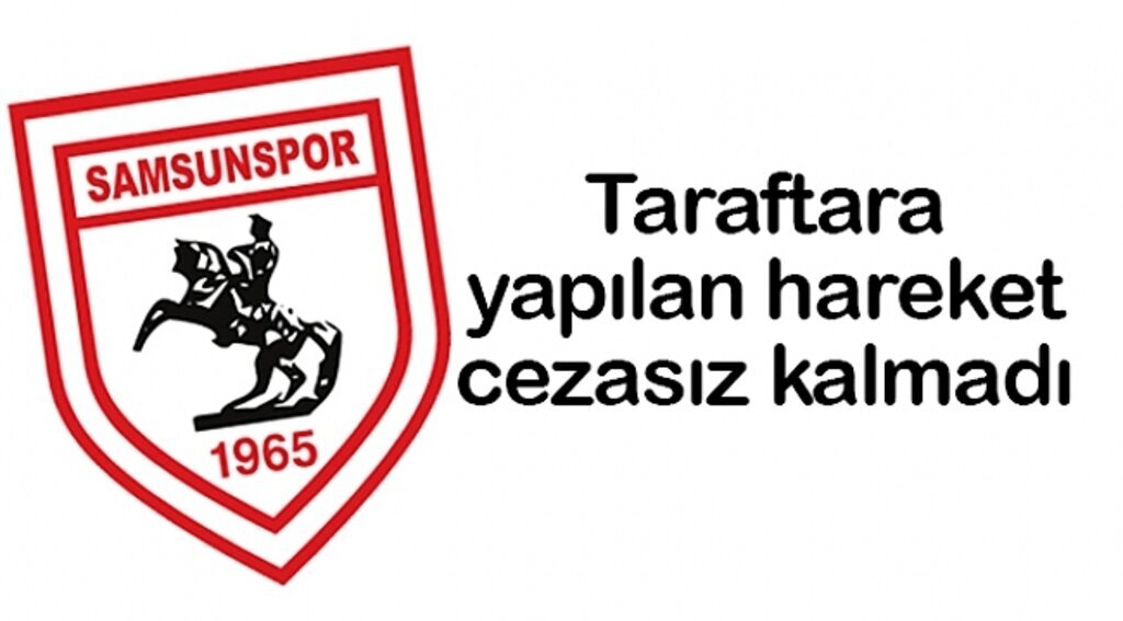 Samsunspor Haber - Taraftara yapılan hareket cezasız kalmadı