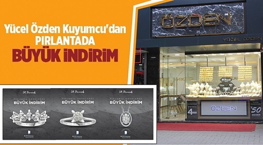 Yücel Özden Kuyumcu'dan pırlantada büyük indirim