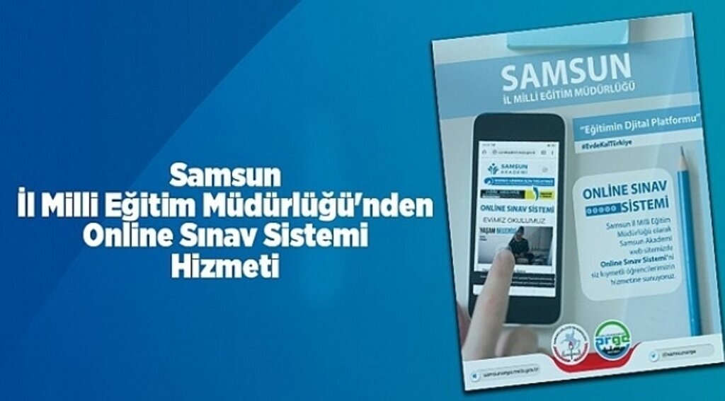 Samsun İl Milli Eğitim Müdürlüğü'nden Online Sınav Sistemi Hizmeti